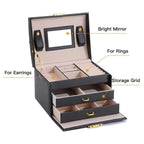 Two Drawer Velvet Jewellery Box Two Colours | StorageOZ