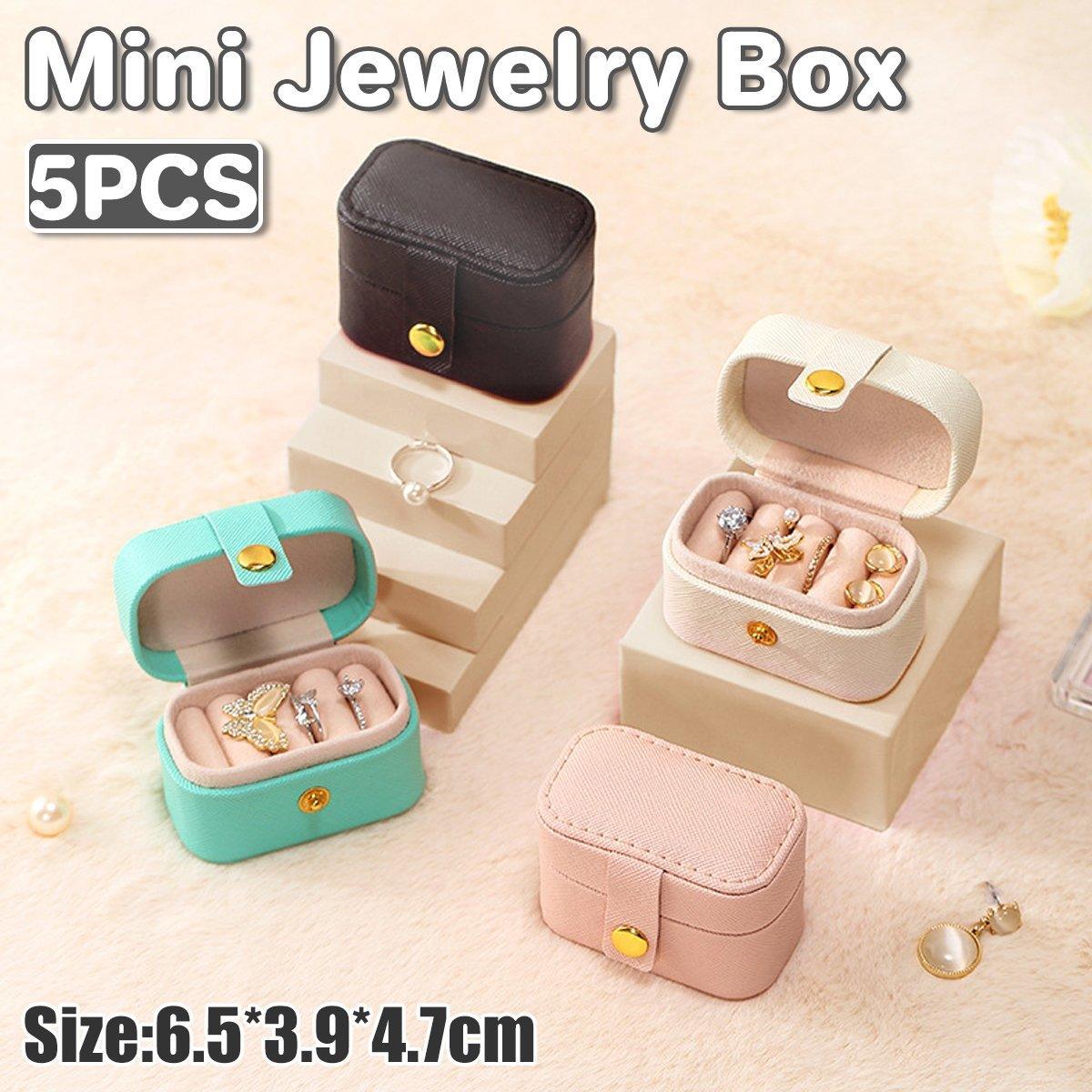 5 Pcs Mini Jewellery Boxes in Four Colours | StorageOZ