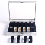 12 Grid Aluminium Carbon Fibre Watch Box | StorageOZ
