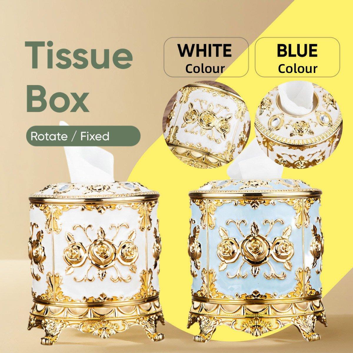Round Tissue Boxes Two Colours Organiser | StorageOZ