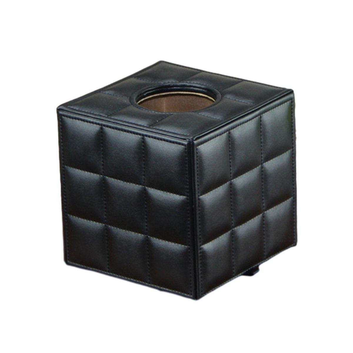 Square PU Leather Tissue Box Cover Holder | StorageOZ
