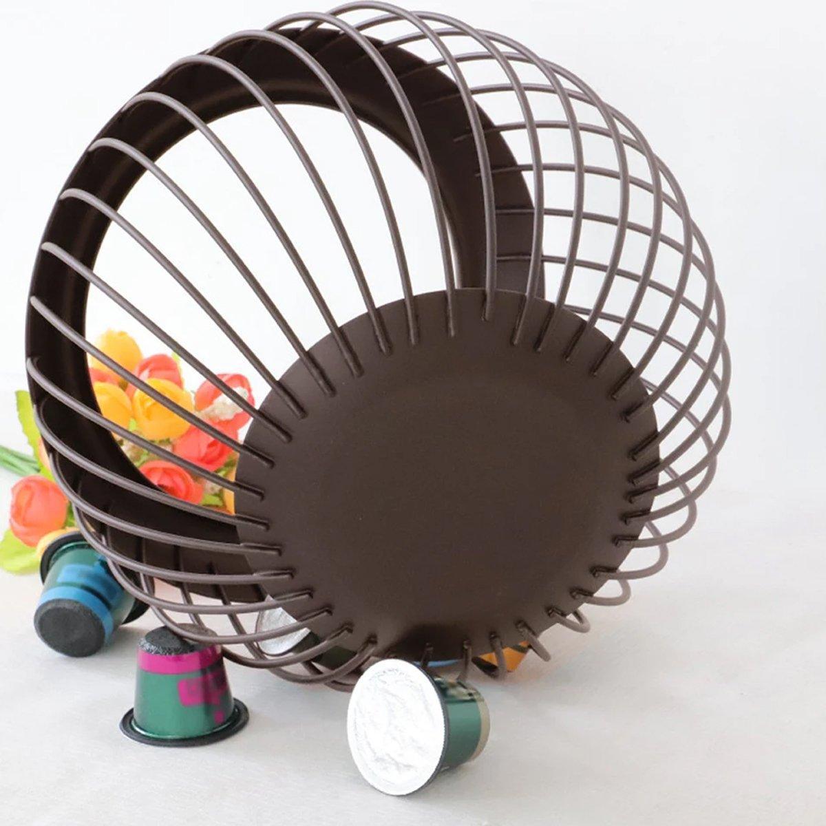 Brown Iron Fruit Storage Basket with Open Wire | StorageOZ