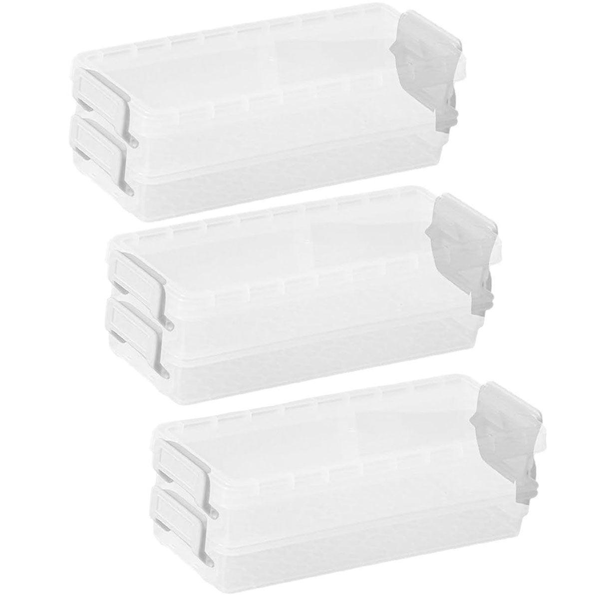 3 Pcs Clear Desktop Storage Boxes Six Colours | StorageOZ