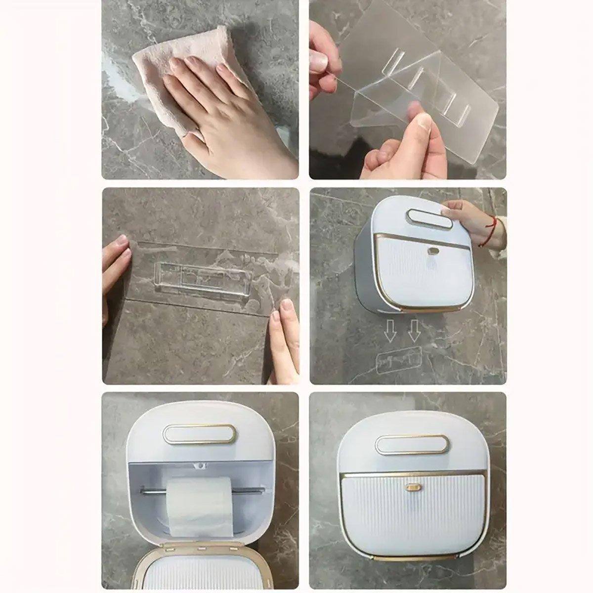 Wall Mounted Toilet Tissue Box Two Colours | StorageOZ