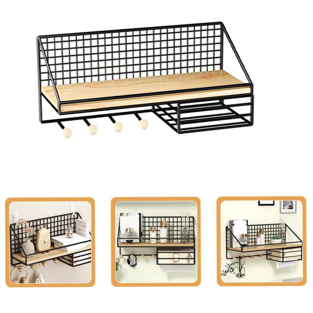 Iron Wood Wall Storage Rack Four Variants | StorageOZ