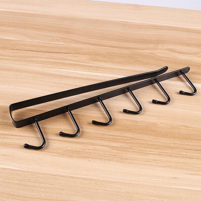 2 Pcs 6 Hook Iron Wall Rack in Two Colours | StorageOZ