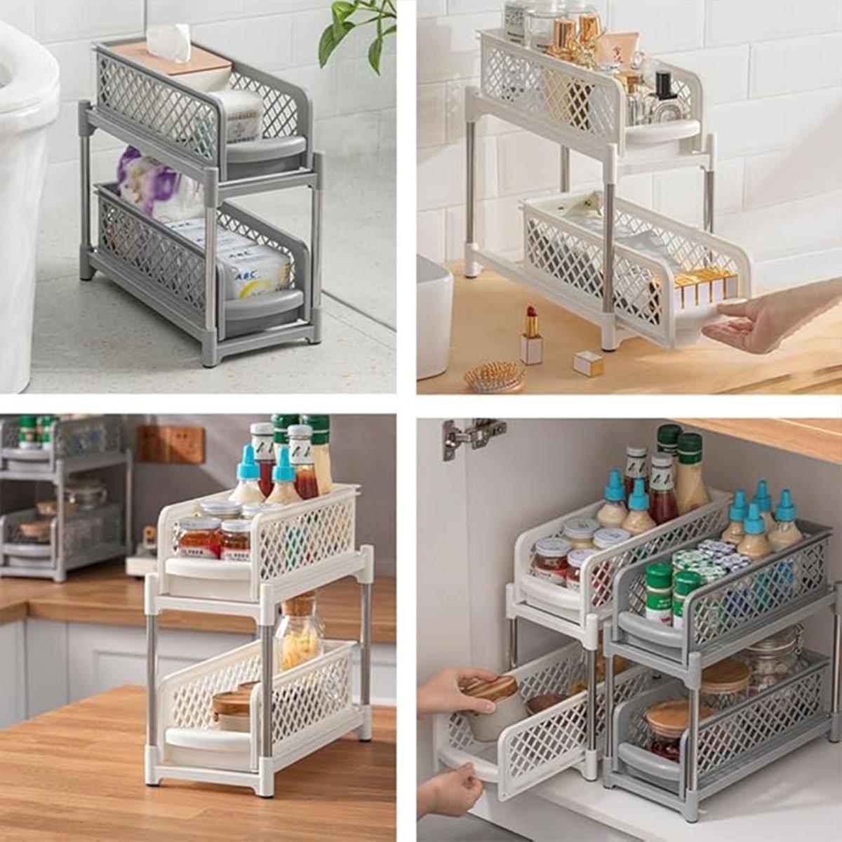 Pull Out Spice Drawer Rack in Two Colours | StorageOZ