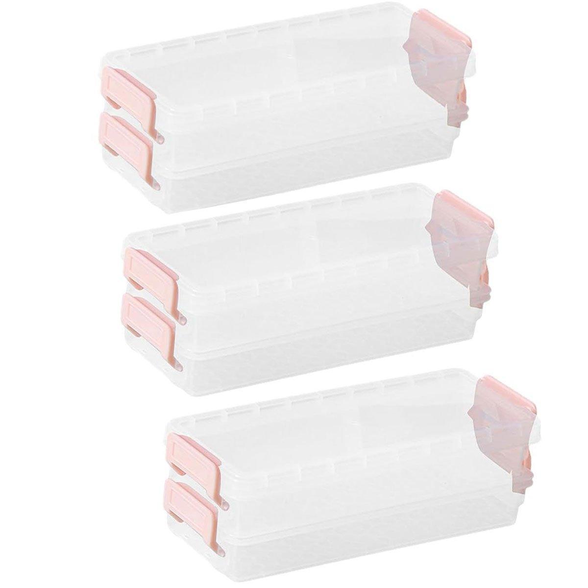 3 Pcs Clear Desktop Storage Boxes Six Colours | StorageOZ