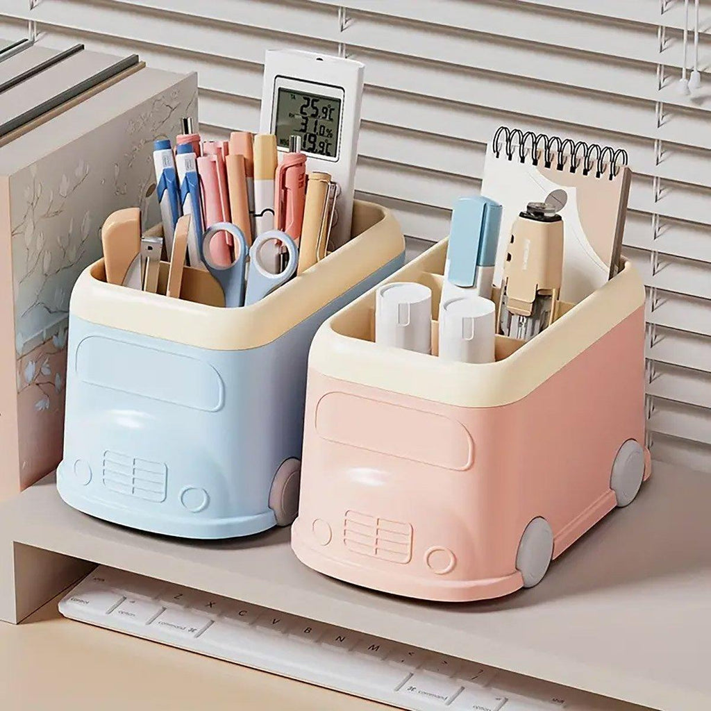 Bus Cartoon Desktop Pen Holder Two Colours | StorageOZ
