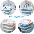 Folding Plastic Laundry Basket Two Colours | StorageOZ