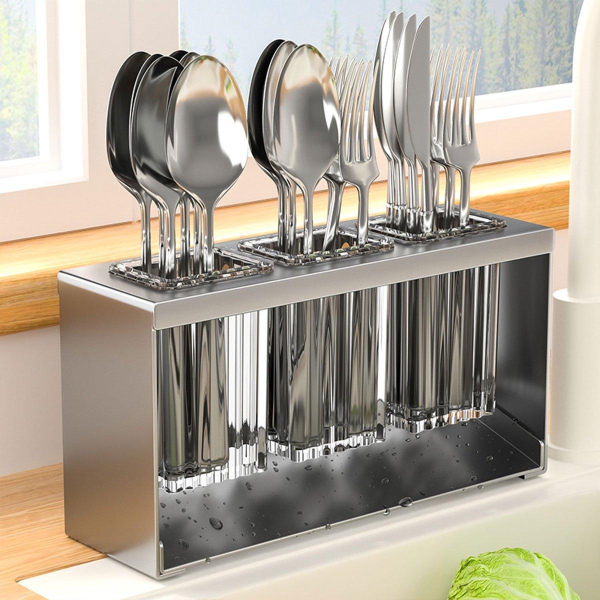 Kitchen Cutlery Drain Rack in Two Colours | StorageOZ