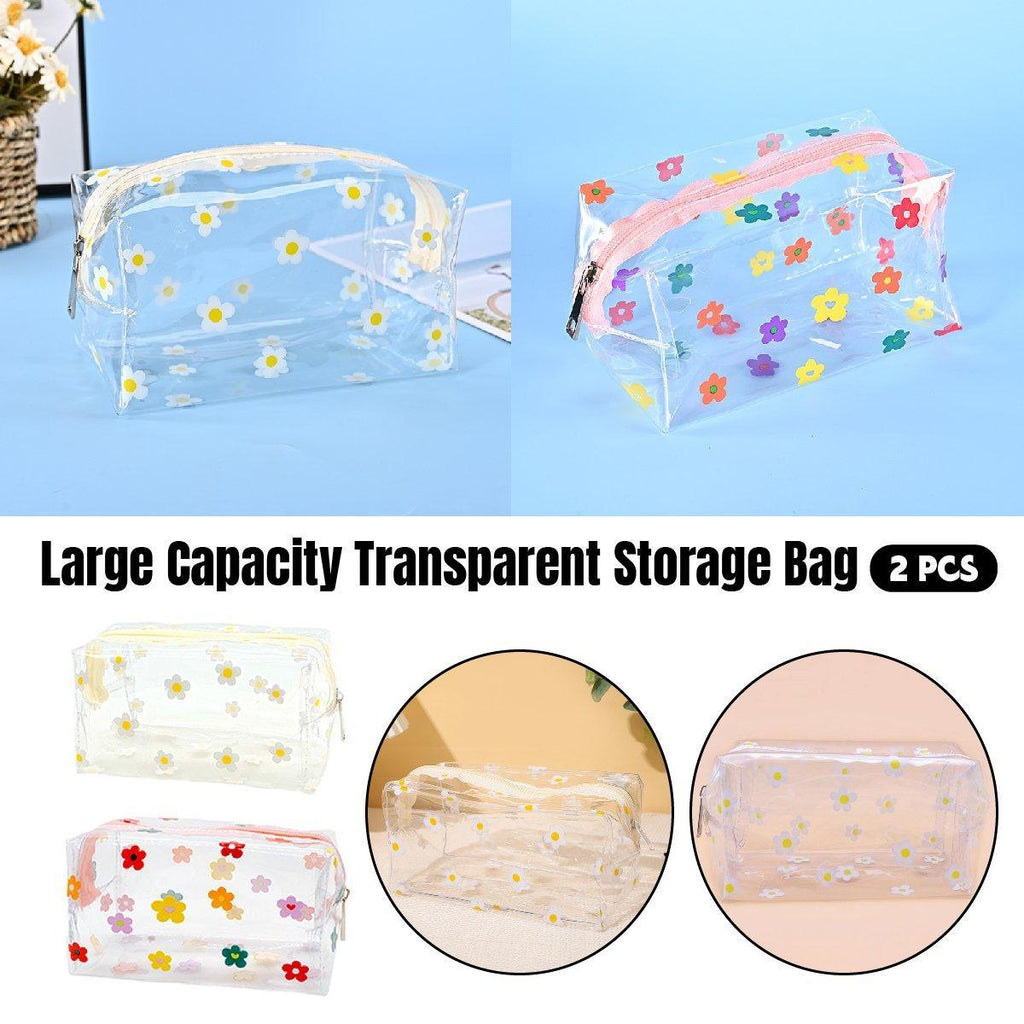 2 Pcs Clear PVC Travel Makeup Storage Bags | StorageOZ