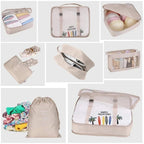 8 Pcs Waterproof Packing Cubes Six Colours | StorageOZ