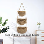 3 Layer Cotton Rope Wall Basket Two Colours | StorageOZ