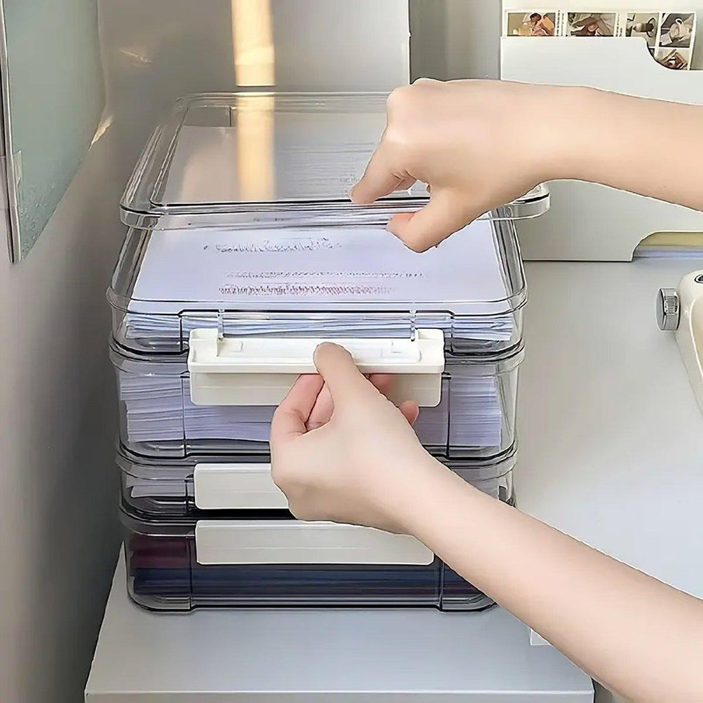 A4 Transparent File Storage Box Two Sizes | StorageOZ