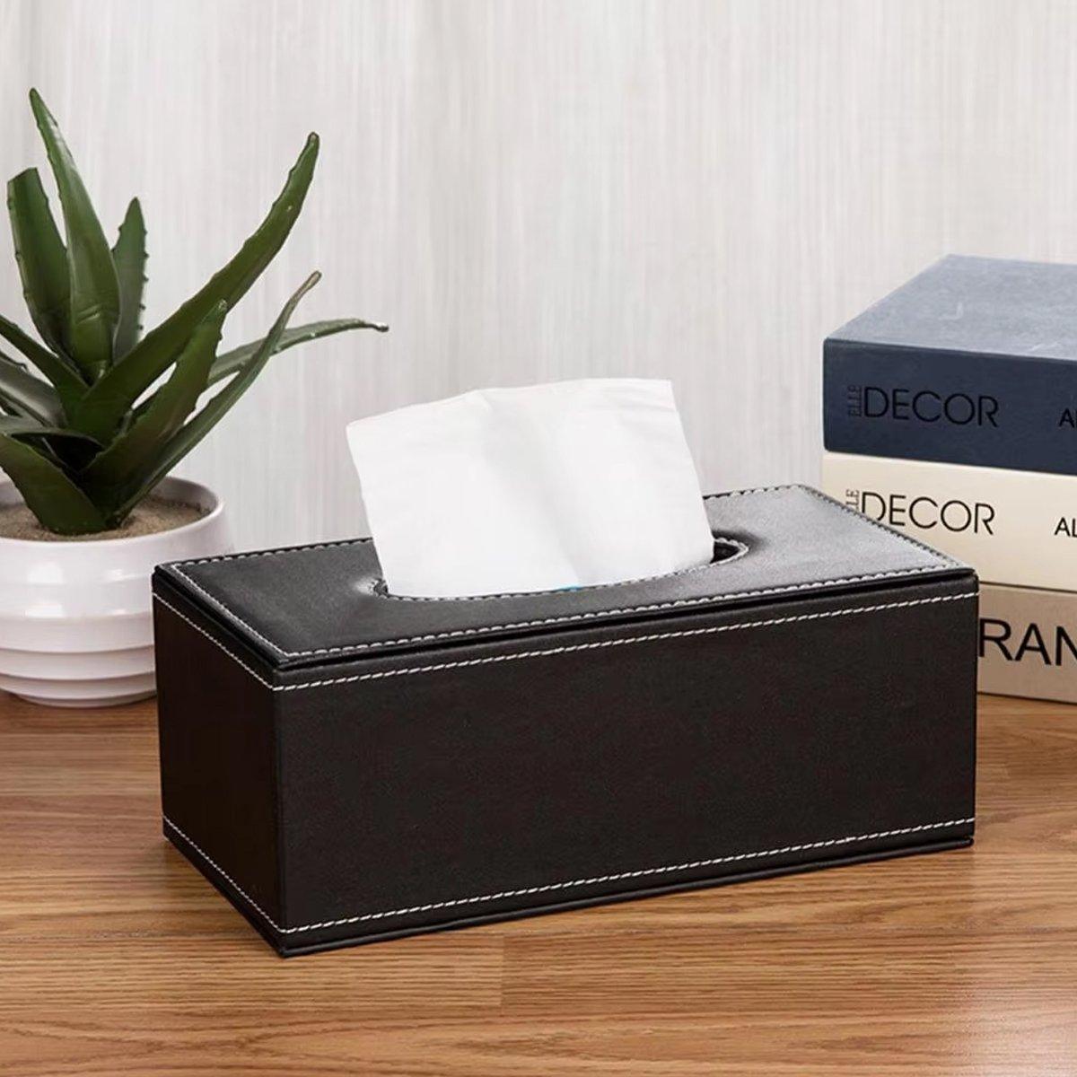PU Leather Tissue Box Cover in Six Styles | StorageOZ
