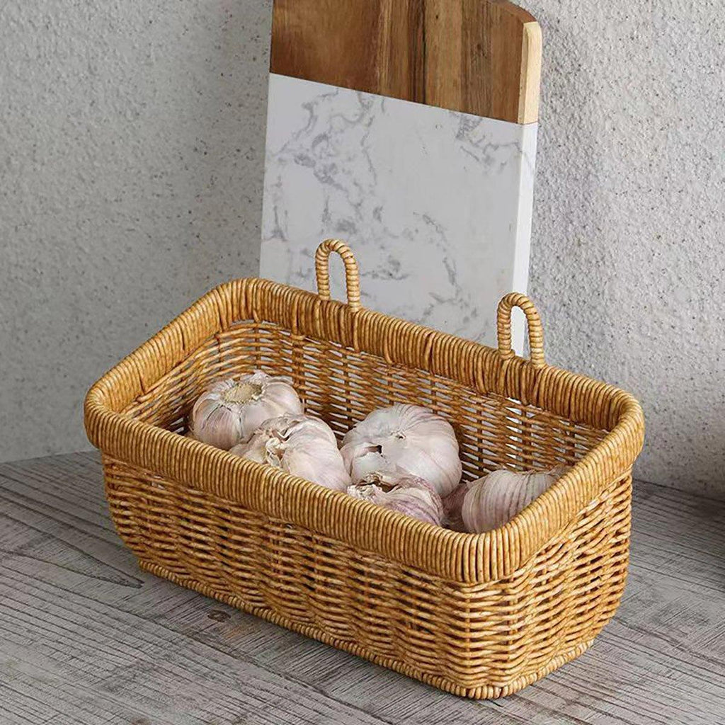 Wall Hanging Rattan Fruit Basket Two Sizes | StorageOZ