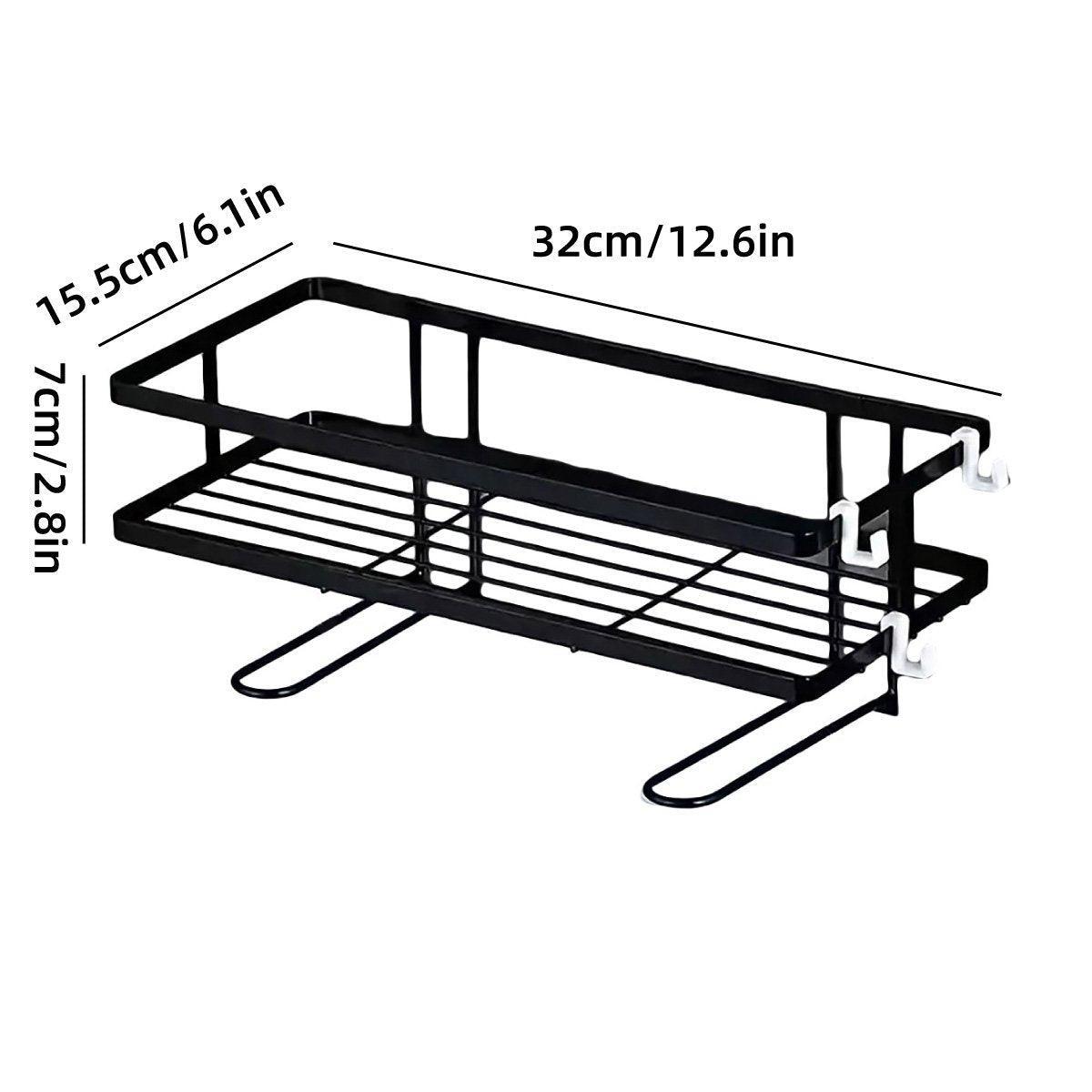 Stainless Bathroom Wall Storage Rack Two Colours | StorageOZ