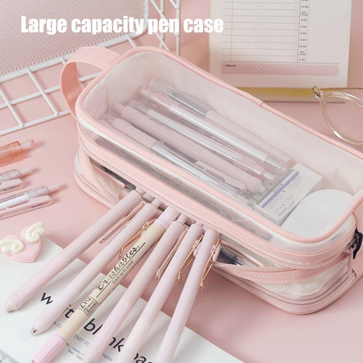 Gauze Pen Cases Two Colours Desk Organiser | StorageOZ