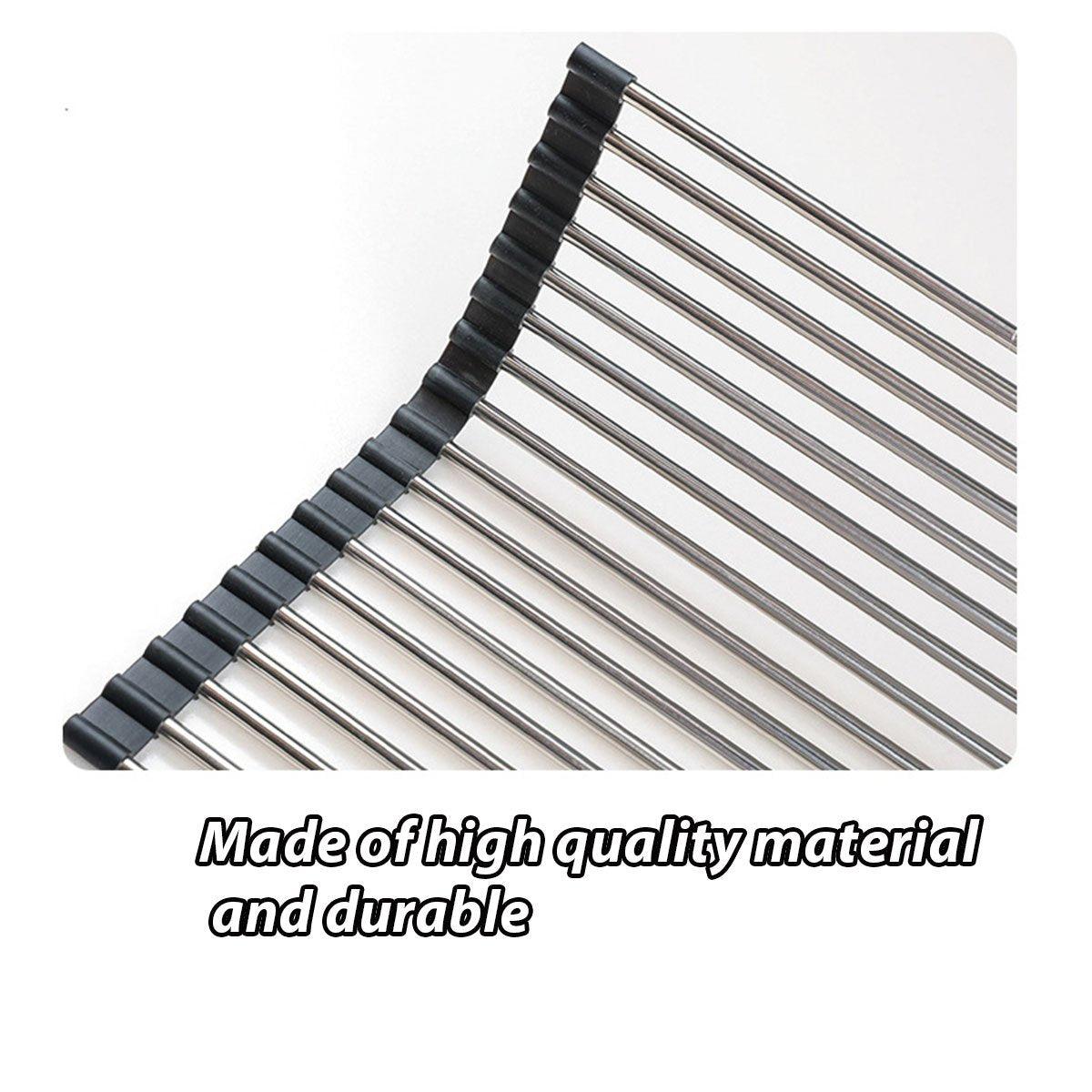 Foldable Stainless Steel Dish Drain Rack | StorageOZ