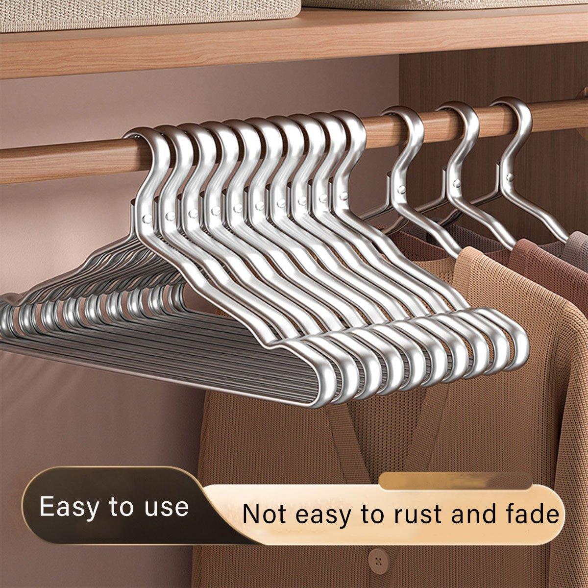 10 Pcs Aluminium Clothes Hangers Two Colours | StorageOZ