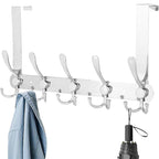 5 Hook Stainless Steel Over Door Coat Rack | StorageOZ