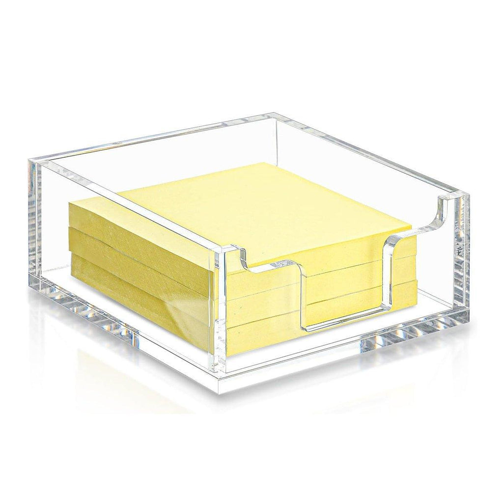 Clear Acrylic Sticky Note Holder Desk Box | StorageOZ