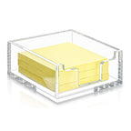 Clear Acrylic Sticky Note Holder Desk Box | StorageOZ