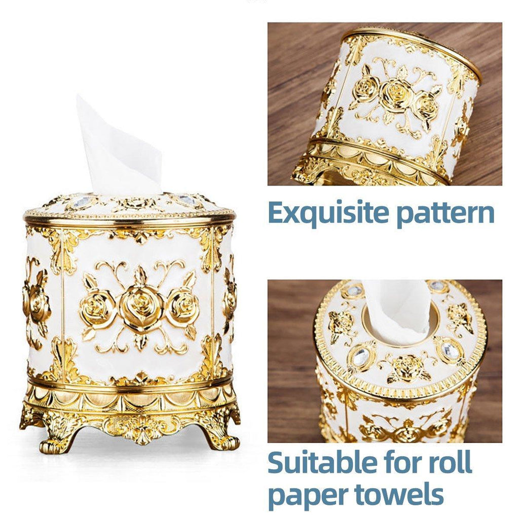 Round Tissue Boxes Two Colours Organiser | StorageOZ