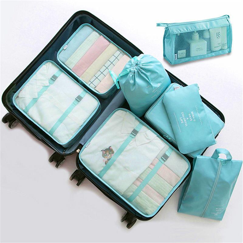 8 Pcs Waterproof Packing Cubes Six Colours | StorageOZ