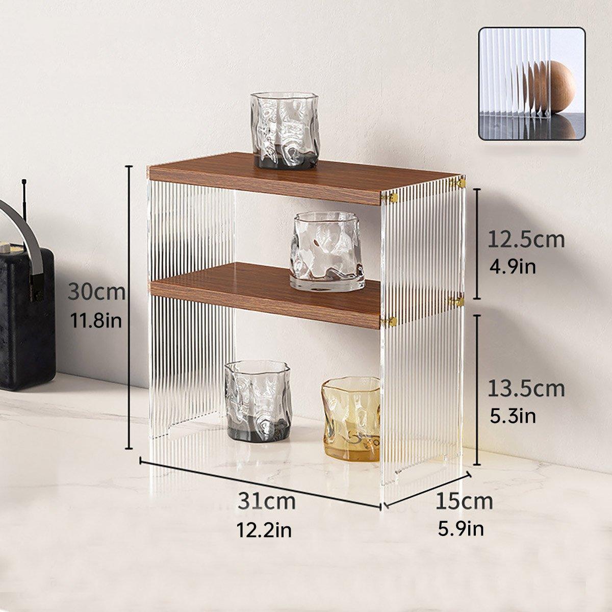 2 Tier Acrylic Cup Holder Desktop Storage | StorageOZ