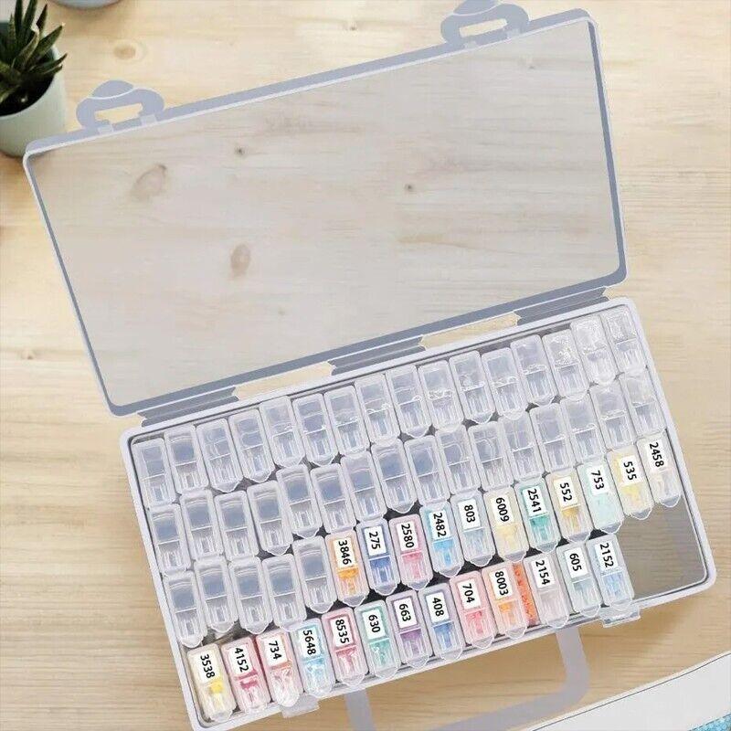 64 Grid Clear Plastic Craft Storage Box Case | StorageOZ