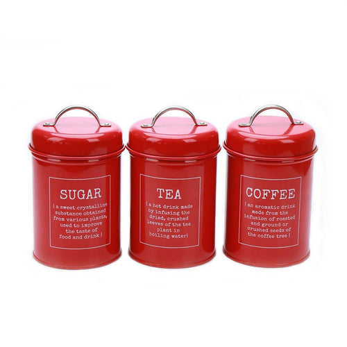 3 Pcs Sealed Kitchen Canister Jar Set Organiser | StorageOZ