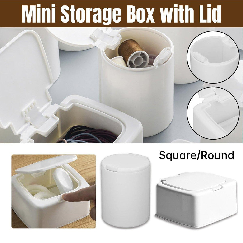 Mini ABS Lidded Storage Box in Two Shapes | StorageOZ