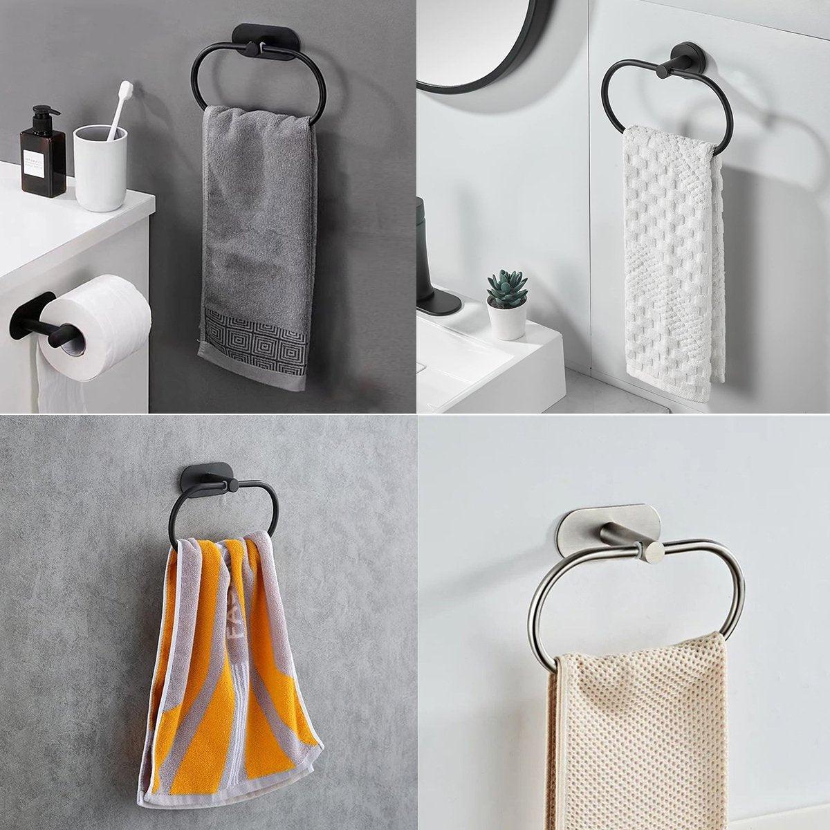 Towel Rings Two Colours Bath Organiser Set | StorageOZ