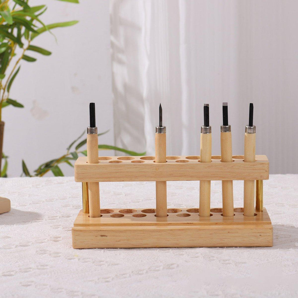 Wooden Desktop Organiser in Two Wood Tones | StorageOZ