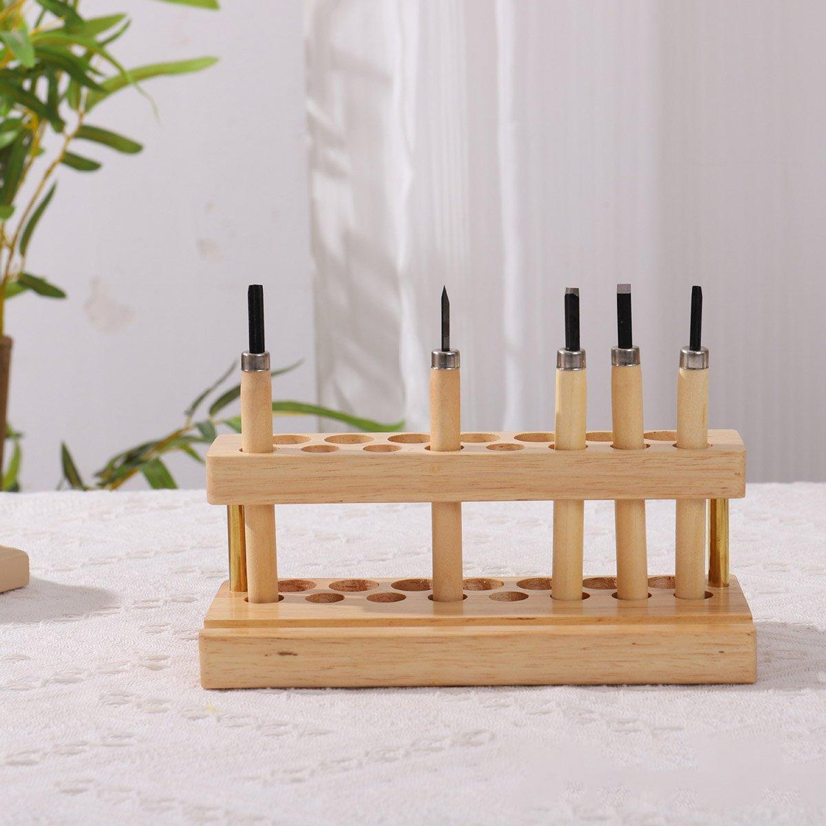 Wooden Desktop Organiser in Two Wood Tones | StorageOZ