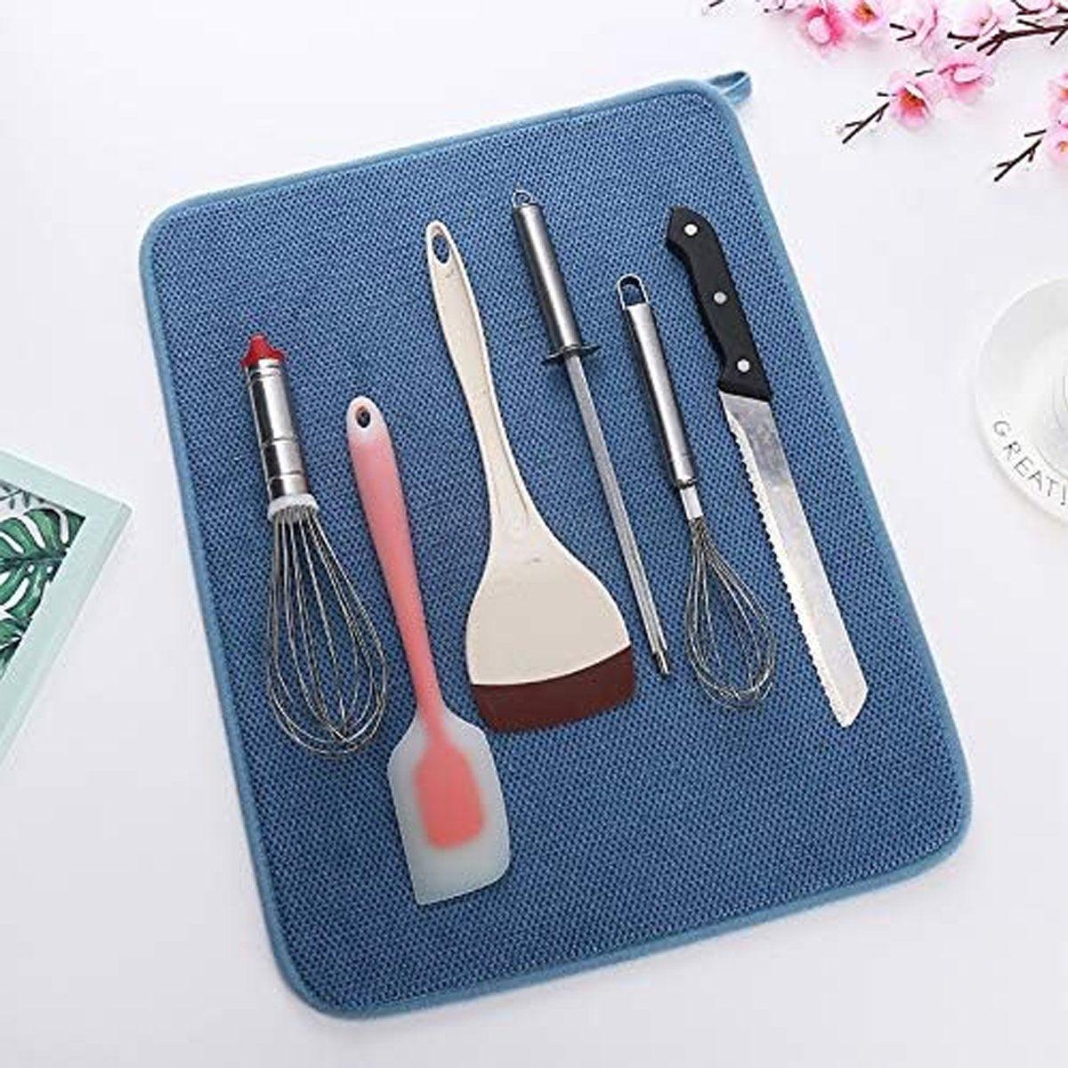 3 Pcs Microfiber Kitchen Dish Drying Mats | StorageOZ