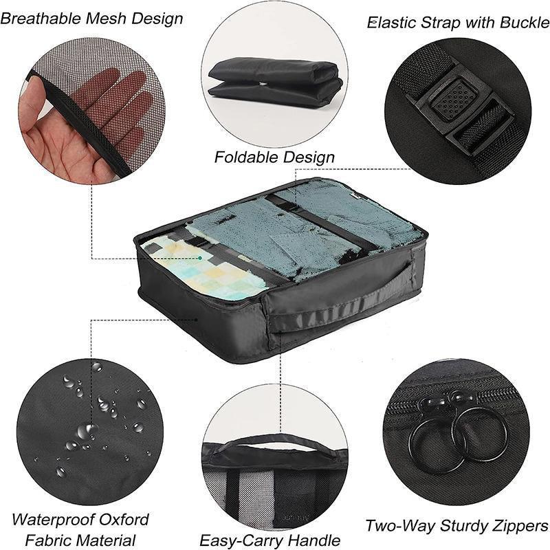 7 Pcs Oxford Packing Cube Set Six Colours | StorageOZ
