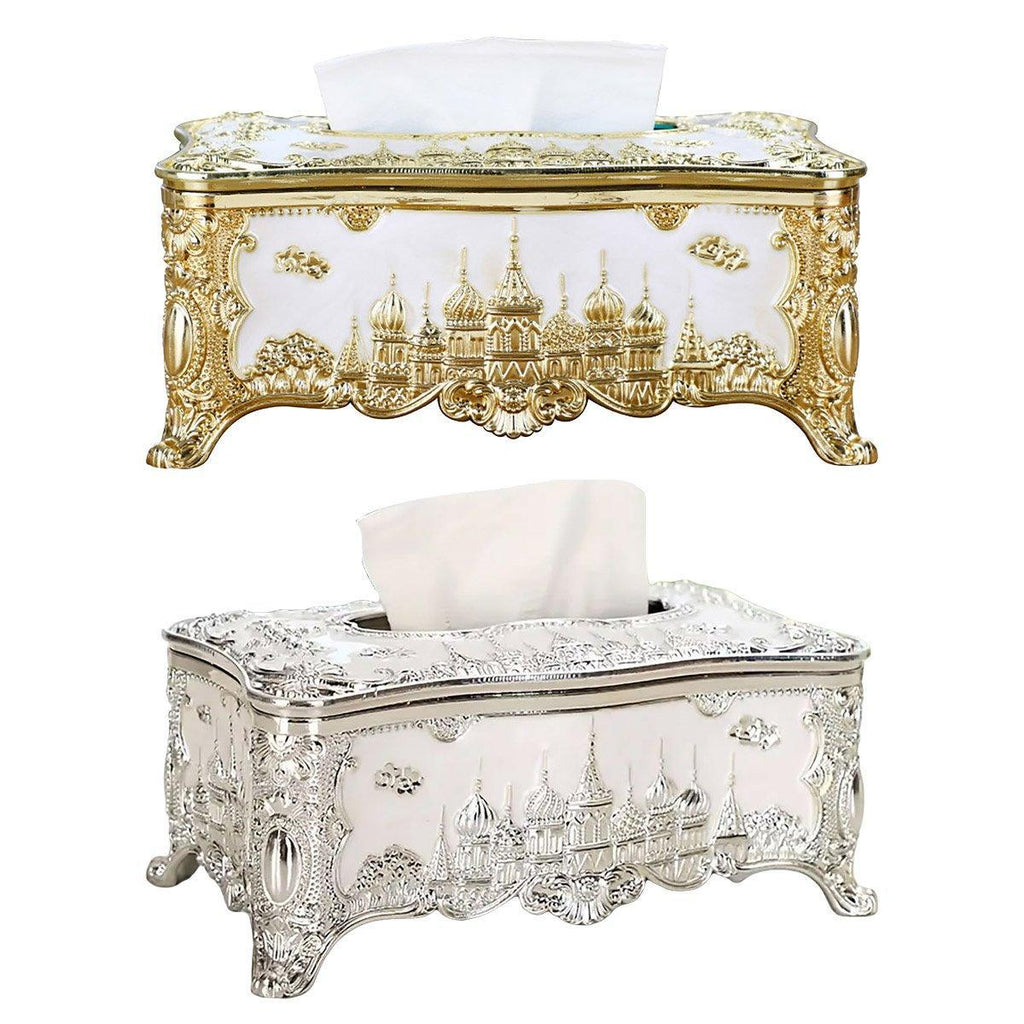 Decorative Napkin Tissue Box Gold or Silver | StorageOZ