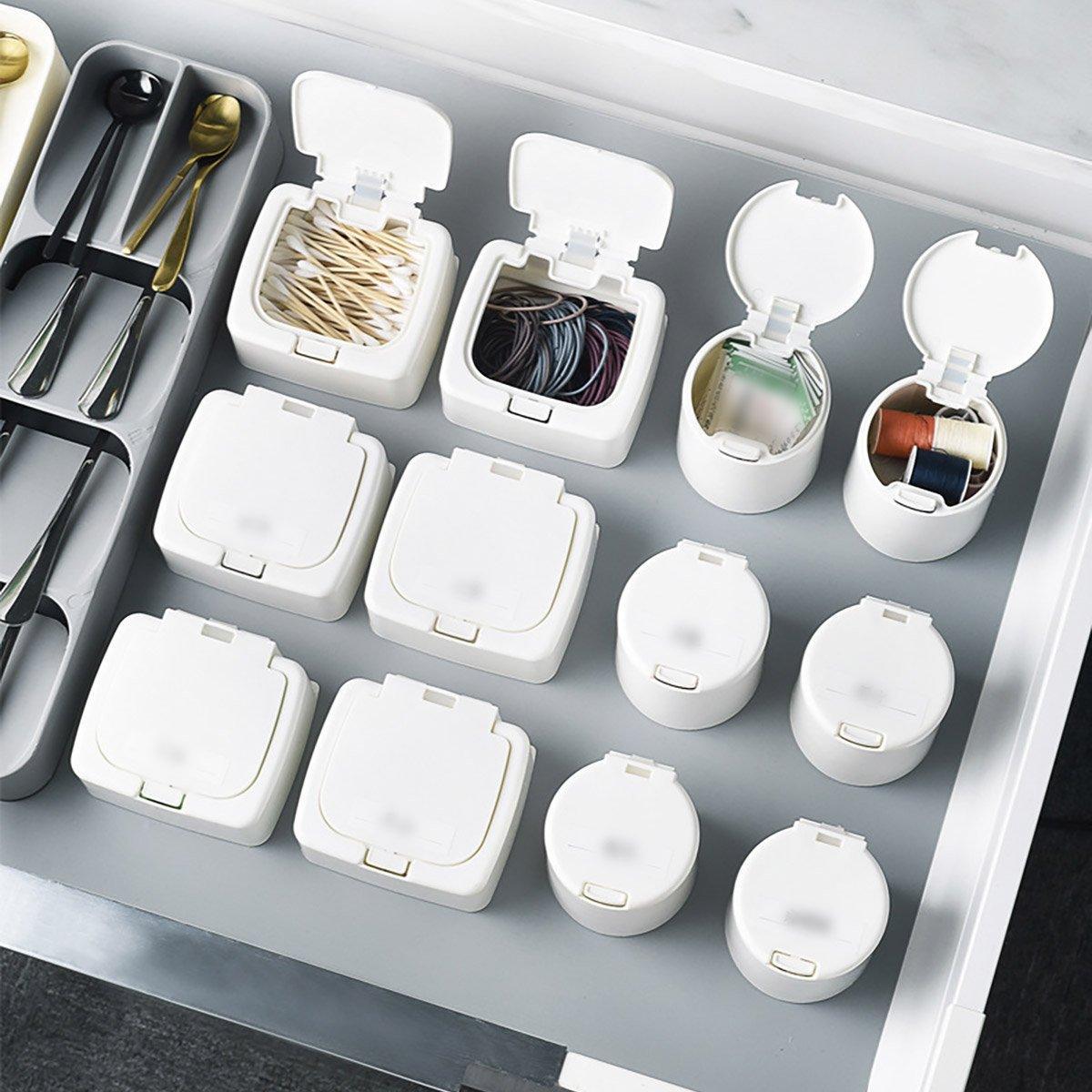 Mini ABS Lidded Storage Box in Two Shapes | StorageOZ