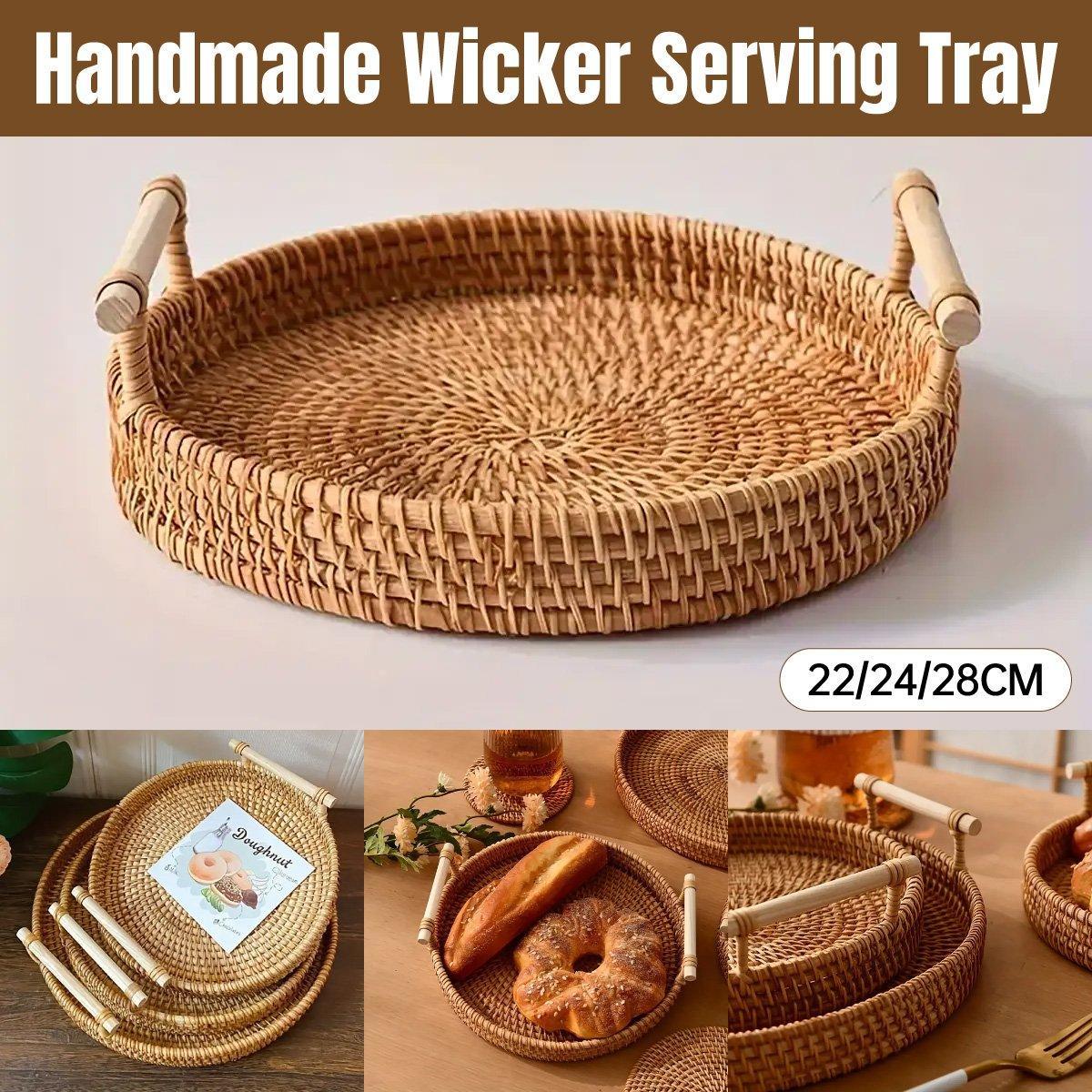 Rattan Serving Basket in Three Diameters | StorageOZ