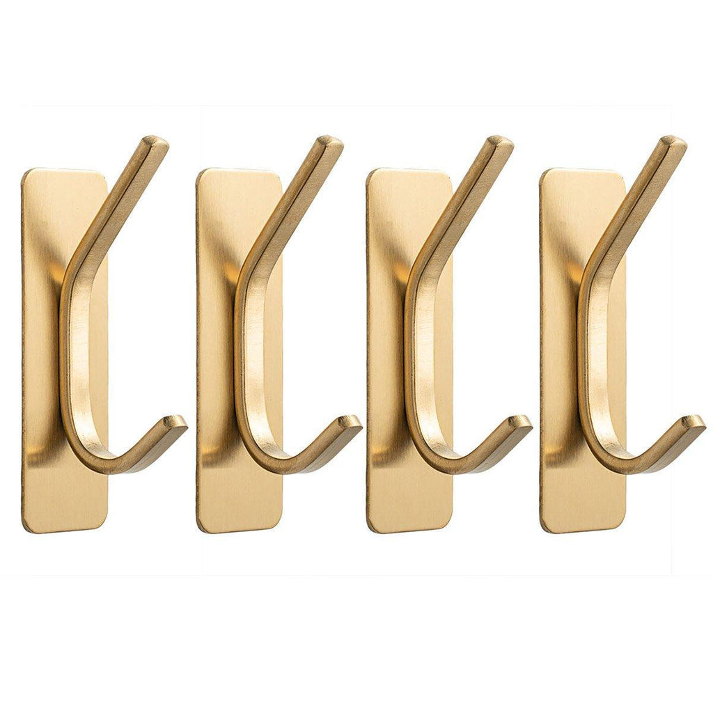 Stainless Steel Adhesive Hooks Gold or Silver | StorageOZ