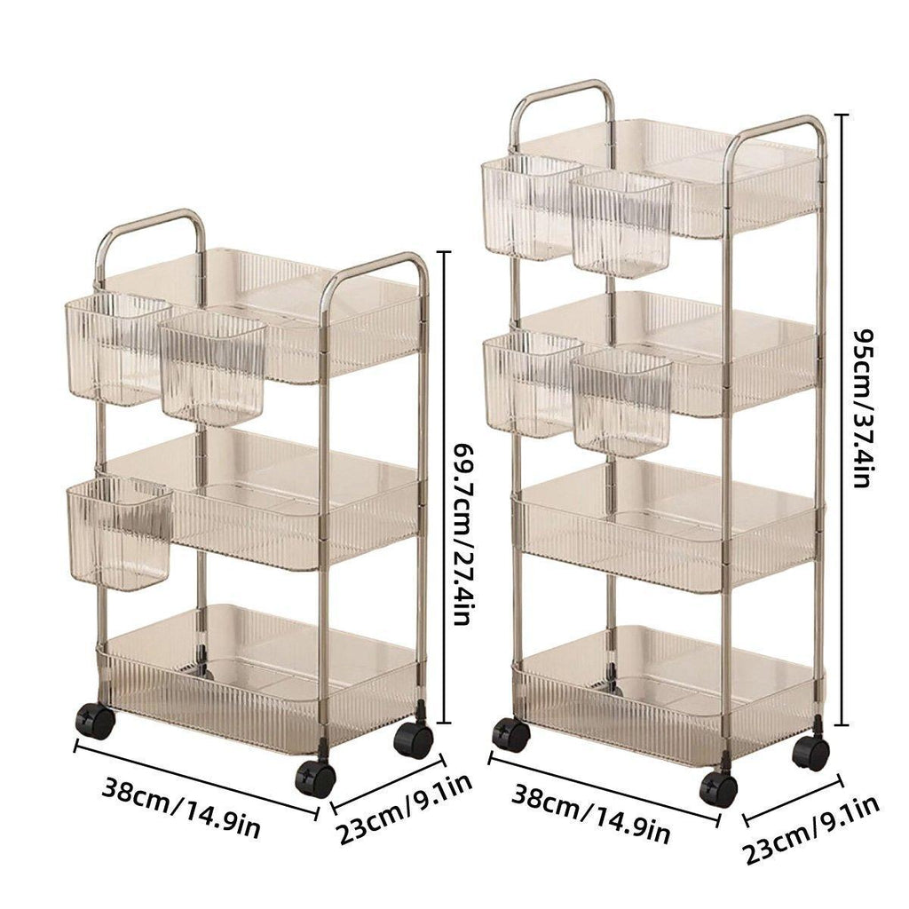 Mobile Acrylic Storage Rack 3 or 4 Tiers | StorageOZ