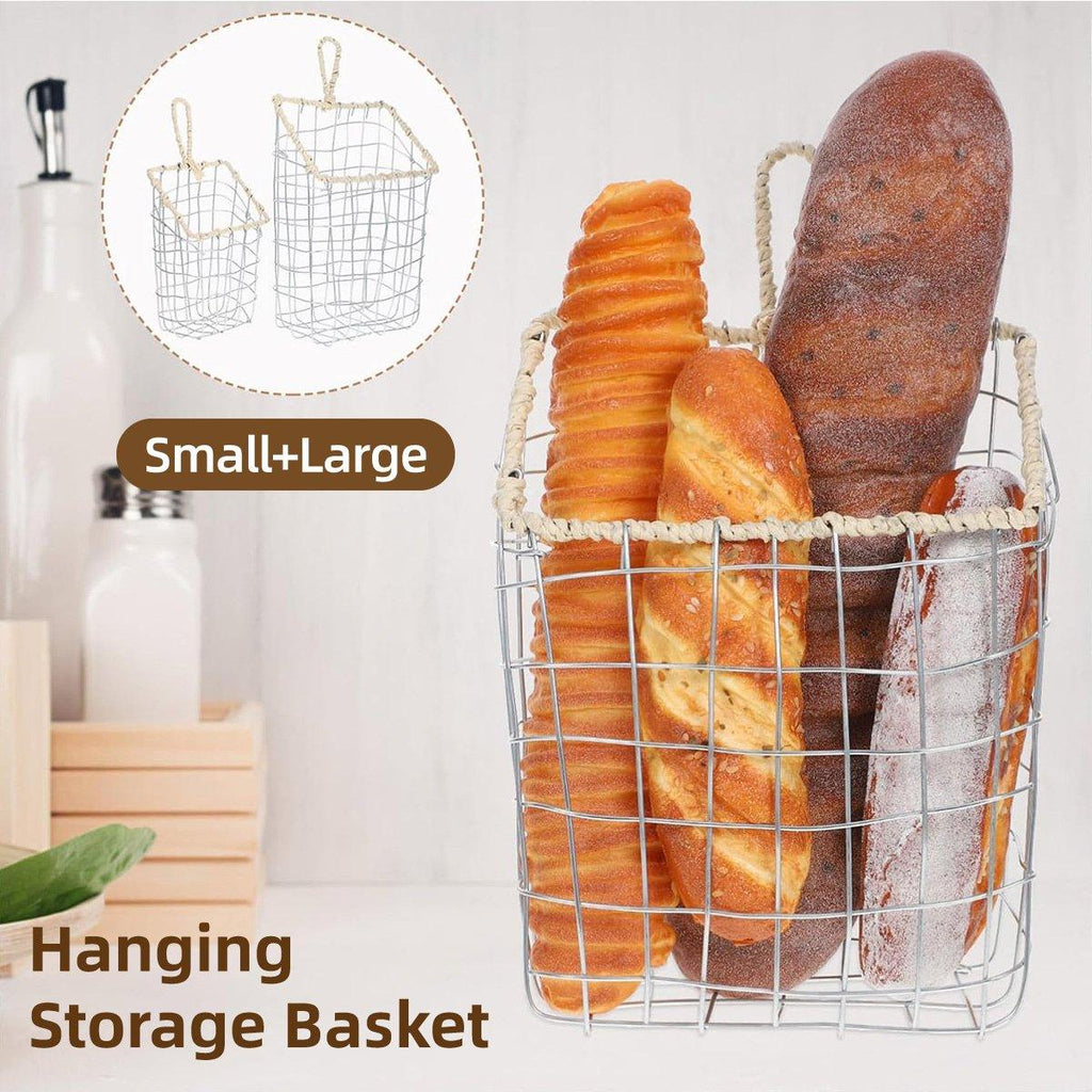 Nordic Wire Storage Basket in Two Sizes Set | StorageOZ