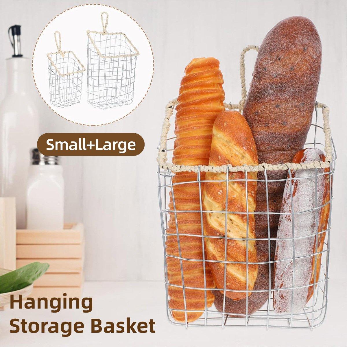 Nordic Wire Storage Basket in Two Sizes Set | StorageOZ