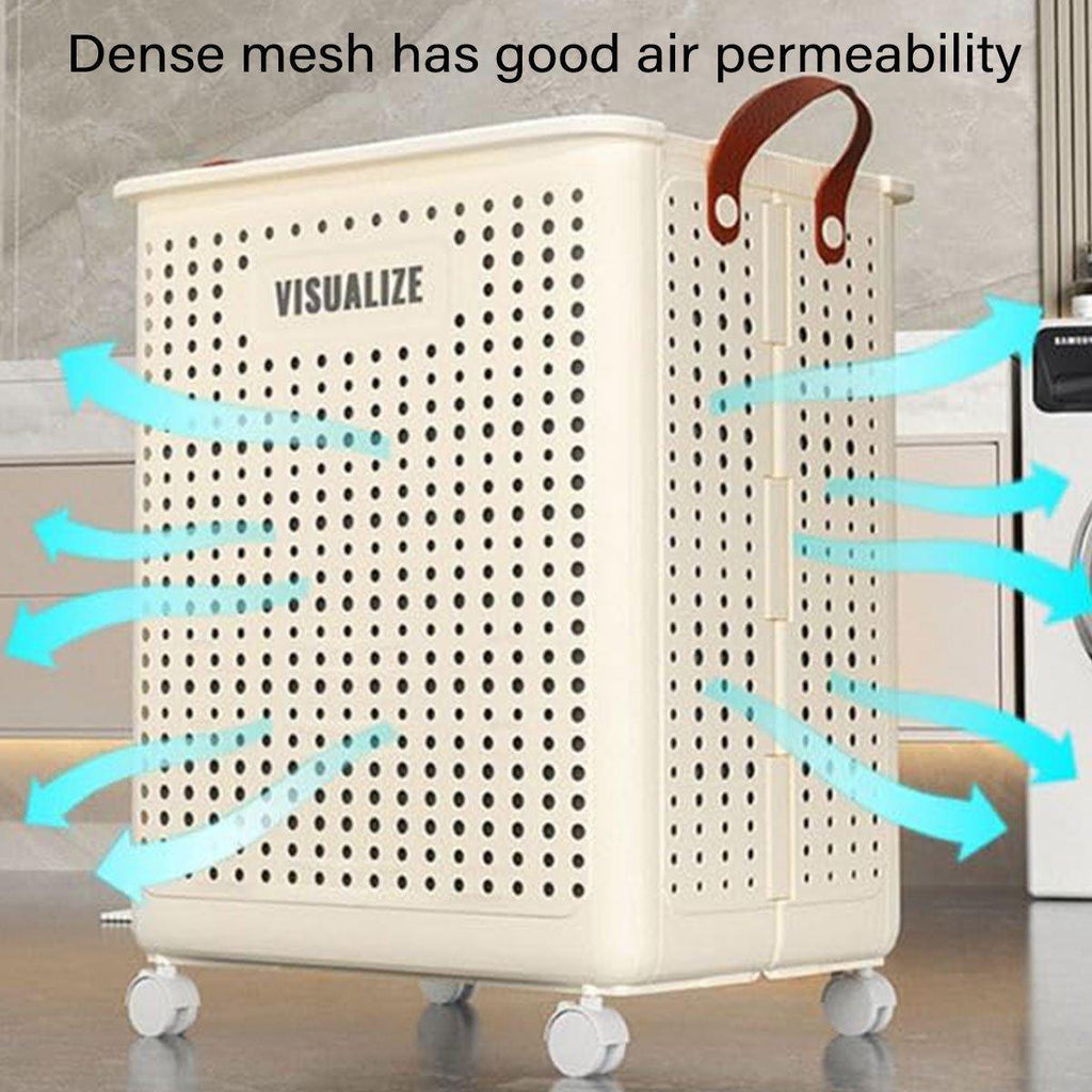 Folding Ventilated Laundry Basket Hamper | StorageOZ
