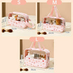3 Pcs Printed PVC Makeup Bags Four Colours | StorageOZ