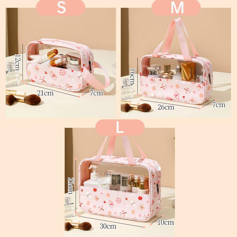 3 Pcs Printed PVC Makeup Bags Four Colours | StorageOZ