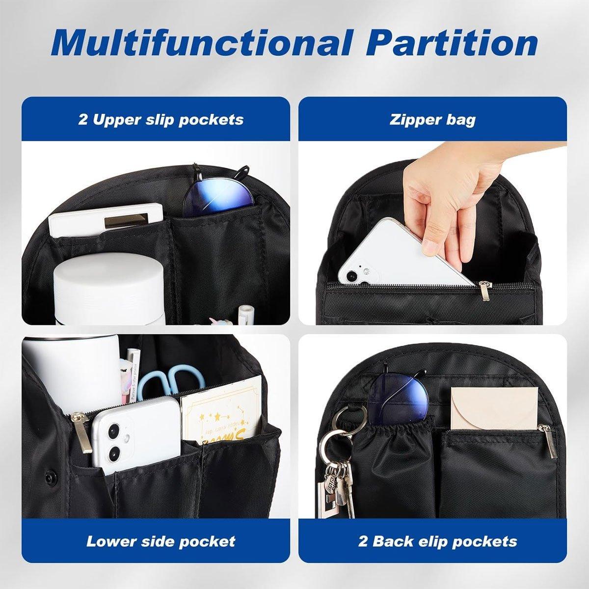 12 Pocket Travel Bag Insert in Six Colours | StorageOZ